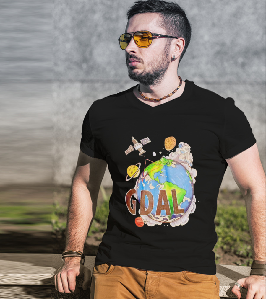 GDAL Astronaut Exploring Planets Orbiting Earth T-Shirt