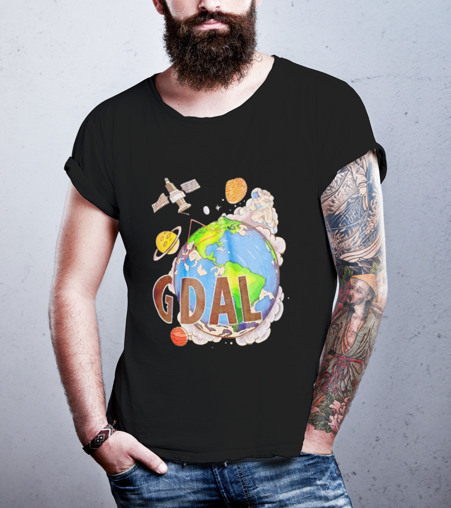 GDAL Astronaut Exploring Planets Orbiting Earth T-Shirt