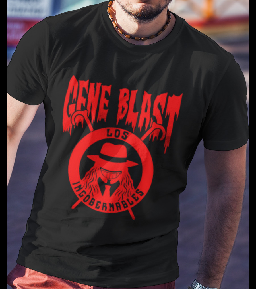Gene Blast Los Ingobernables Mysterious Hat And Cane Emblem T-Shirt