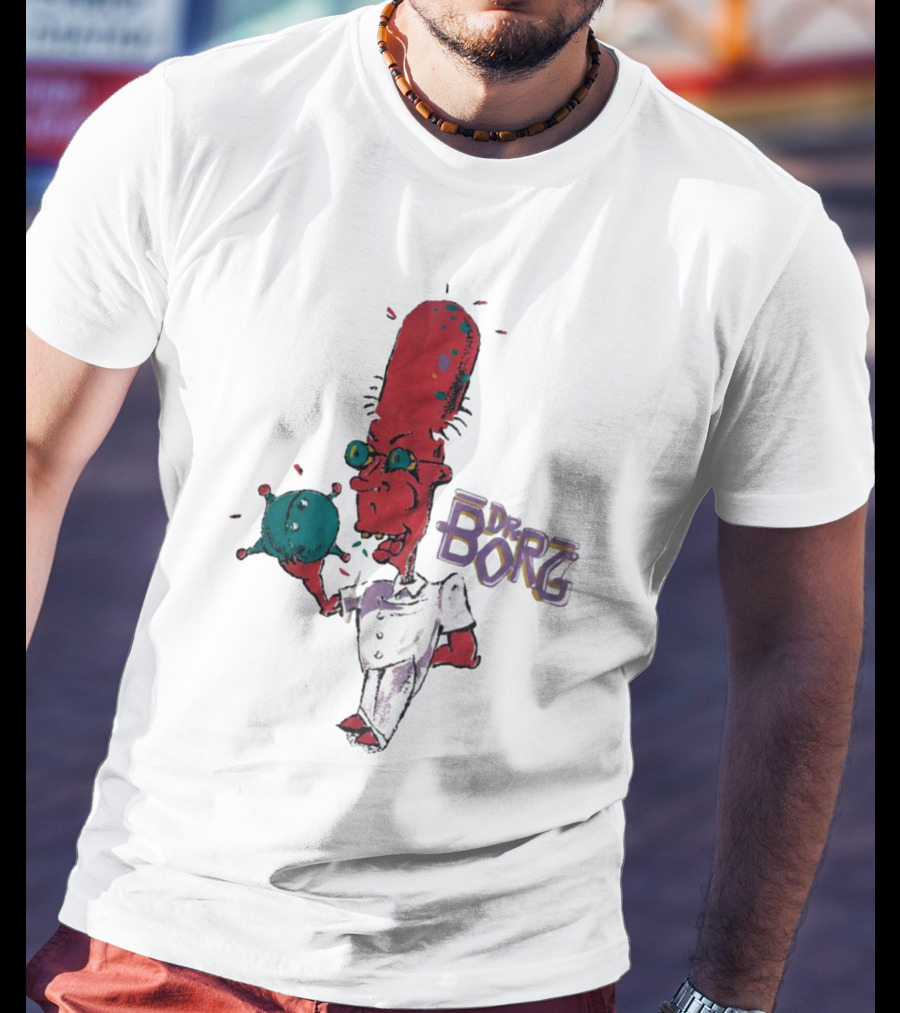 Dr Borg Mad Scientist Character With Green Bowling Ball T-Shirt
