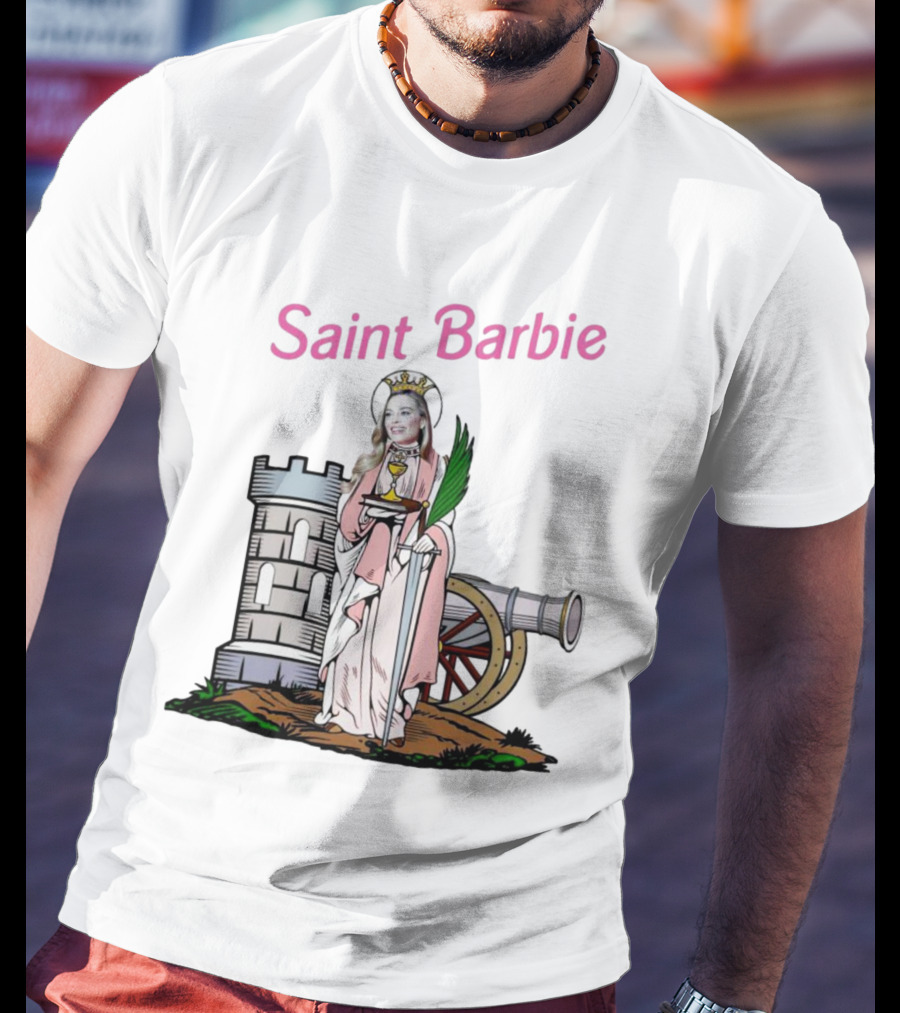 Saint Barbie Tower And Cannon Iconic T-Shirt