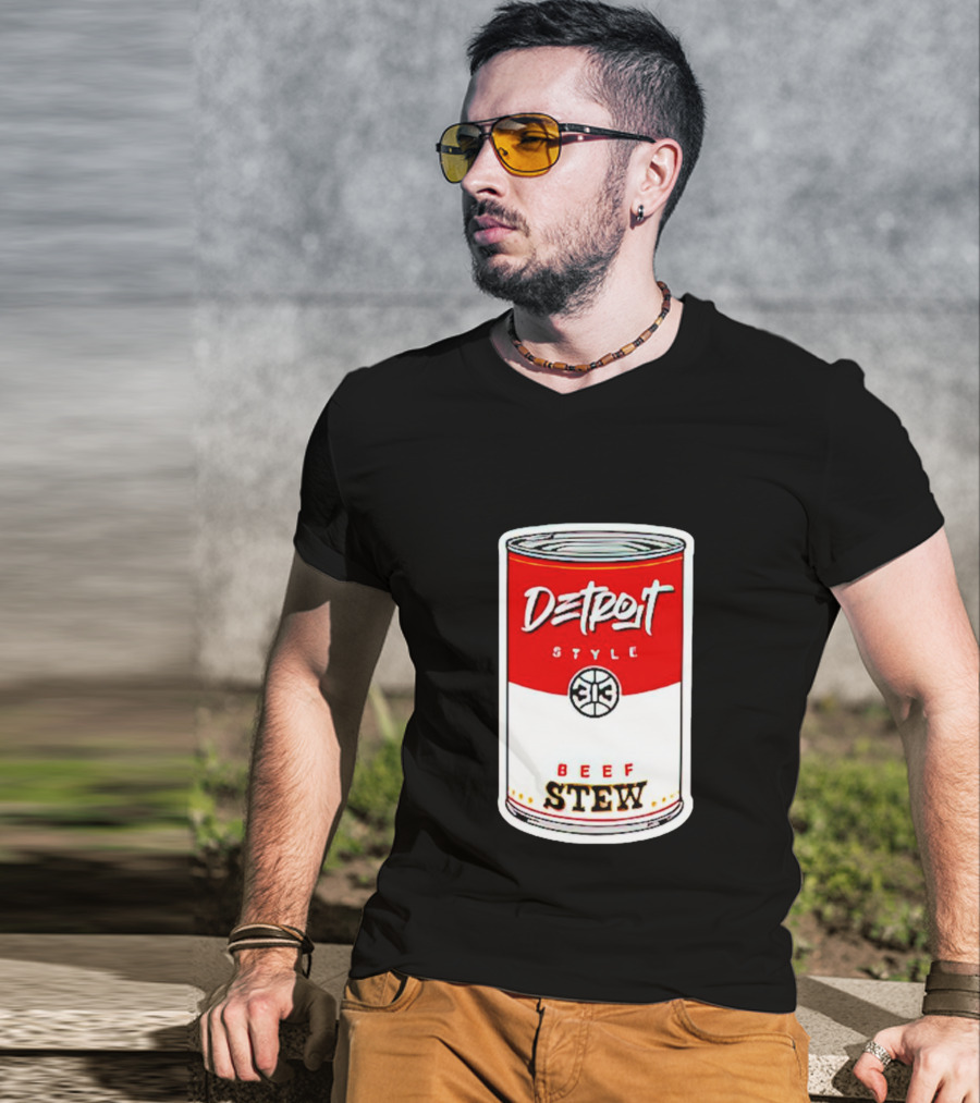 Detroit Style 313 Beef Stew Can T-Shirt