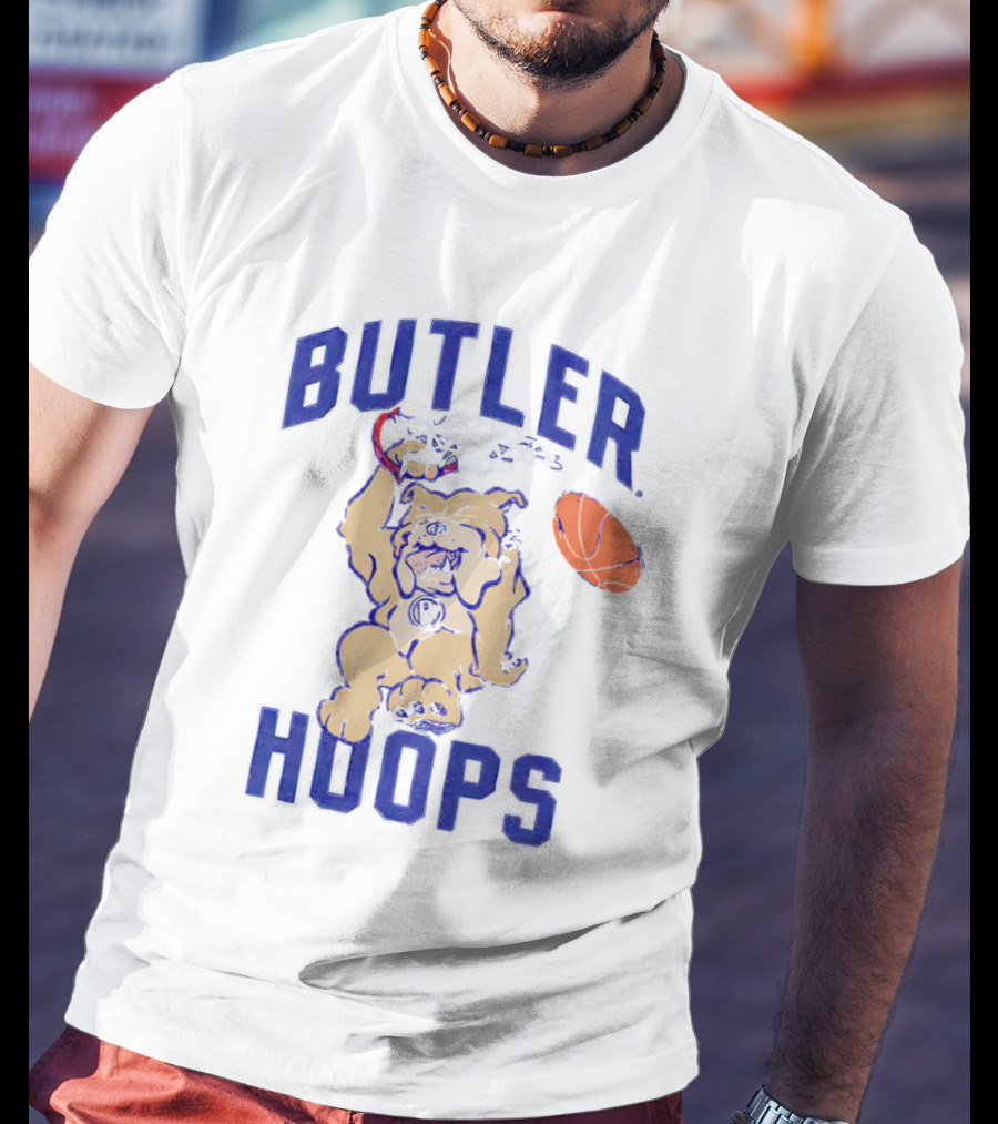 Butler Hoops Dunking Mascot Basketball Bulldawg T-Shirt