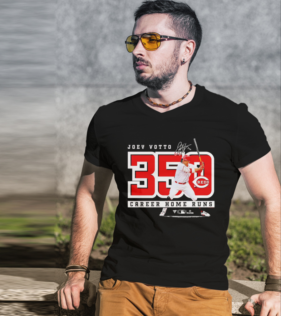 Joey Votto Reds 350 Career Home Runs Signature T-Shirt
