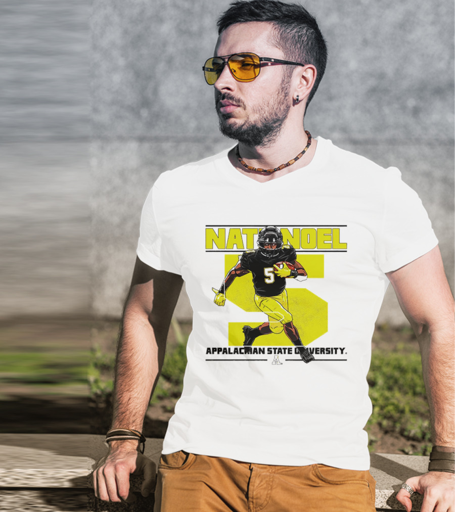 Nathaniel Noel Appalachian State University Football Number 5 T-Shirt