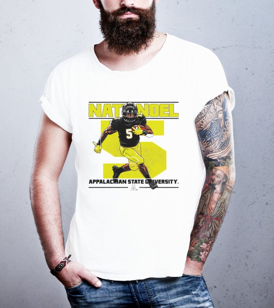 Nathaniel Noel Appalachian State University Football Number 5 T-Shirt