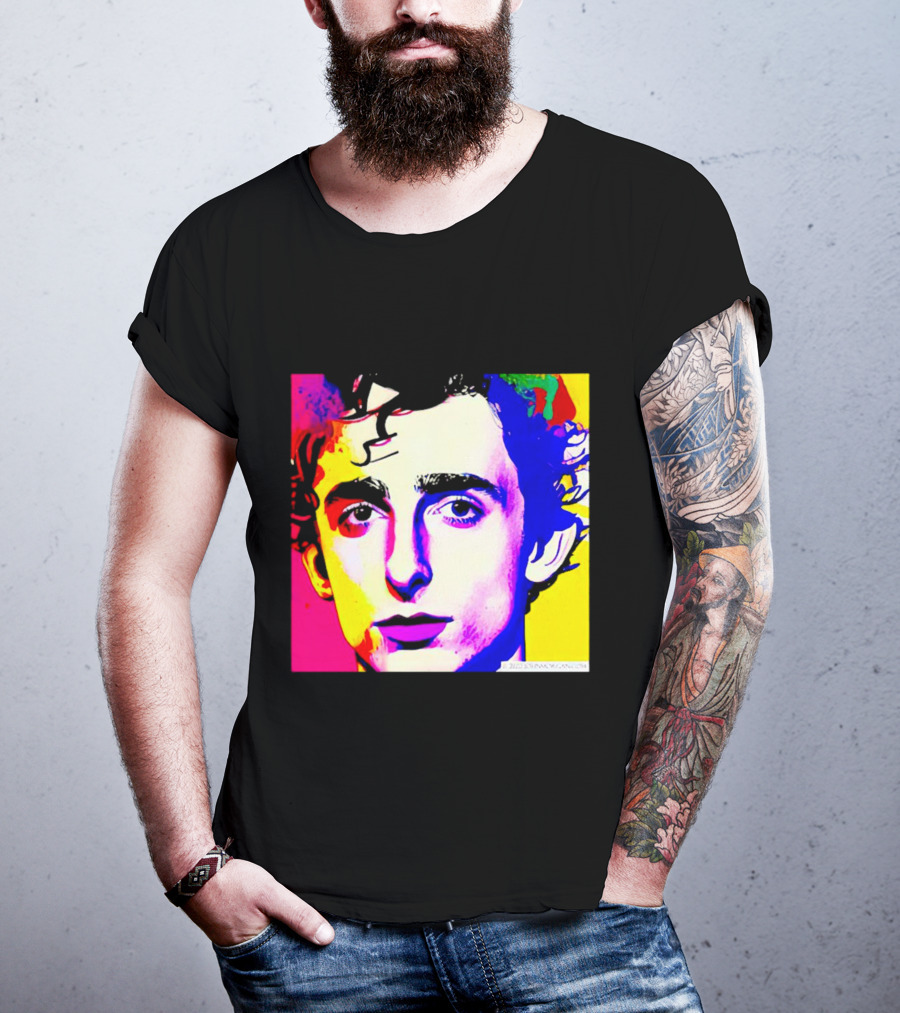 Timothee Chalamet Pop Art Portrait Multicolored Andy Warhol T-Shirt