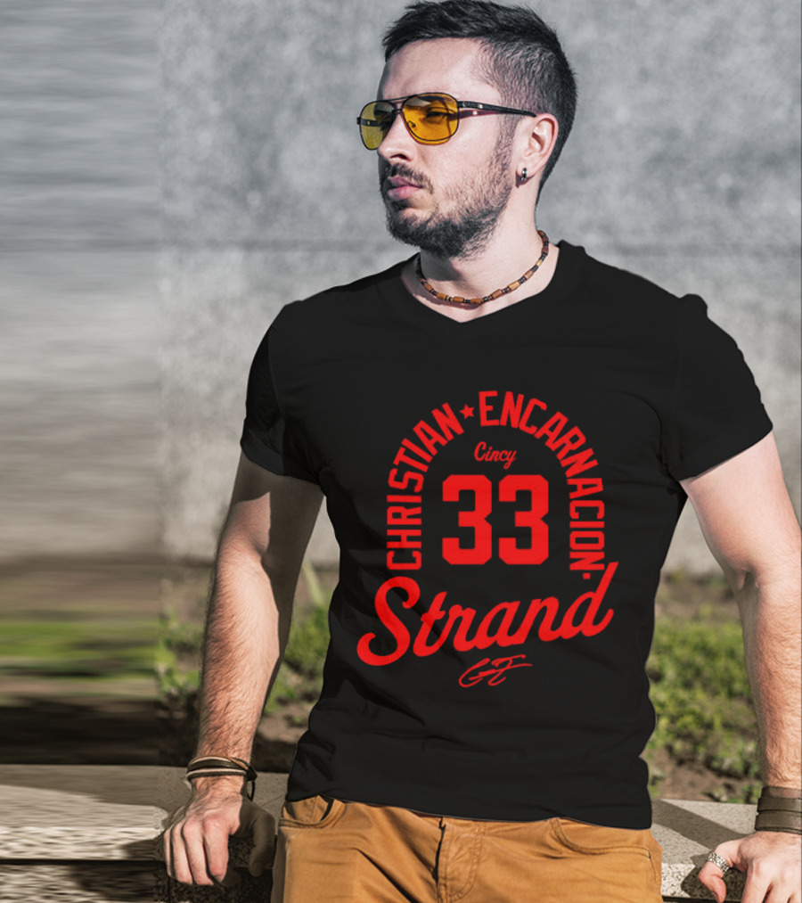 Christian Encarnacion Strand 33 Cincy Reds T-Shirt