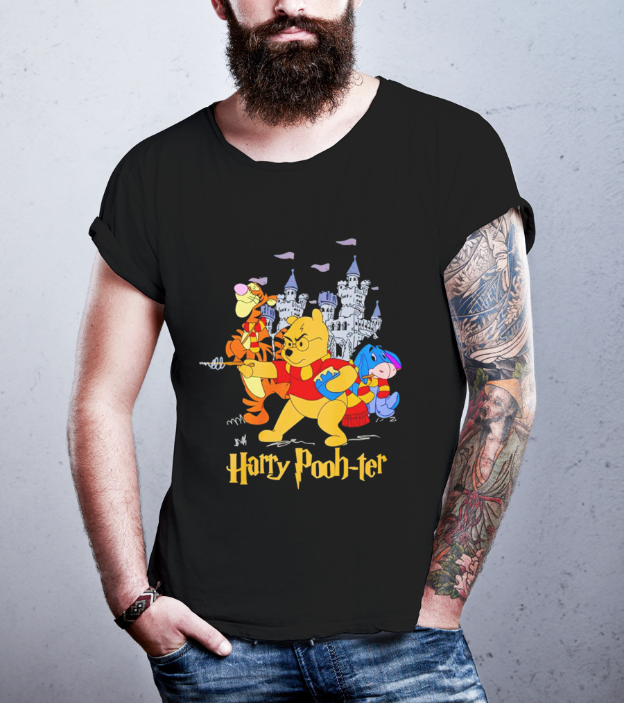 Winnie-the-Pooh Harry Pooh-ter Wizarding Wonders With Tigger And Eeyore In Castle Adventure T-Shirt