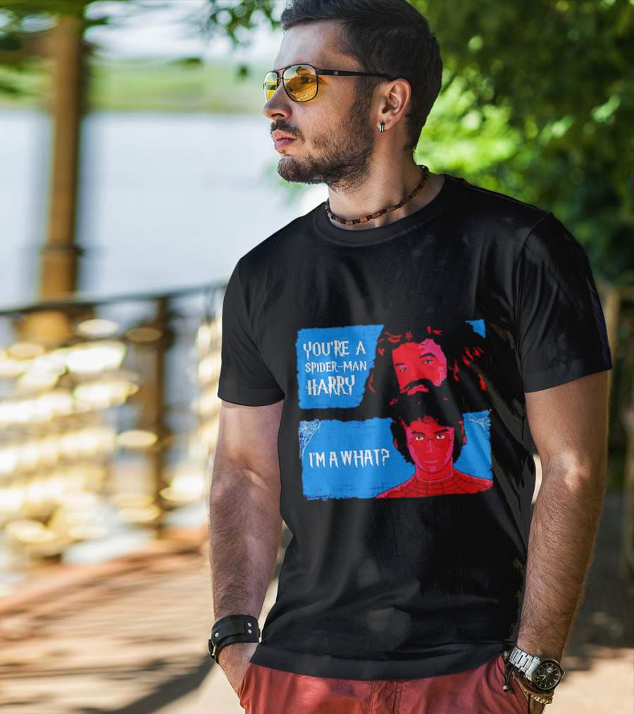 You're A Spider Man Harry I'm A What Parody Mashup With Wizard And Superhero T-Shirt