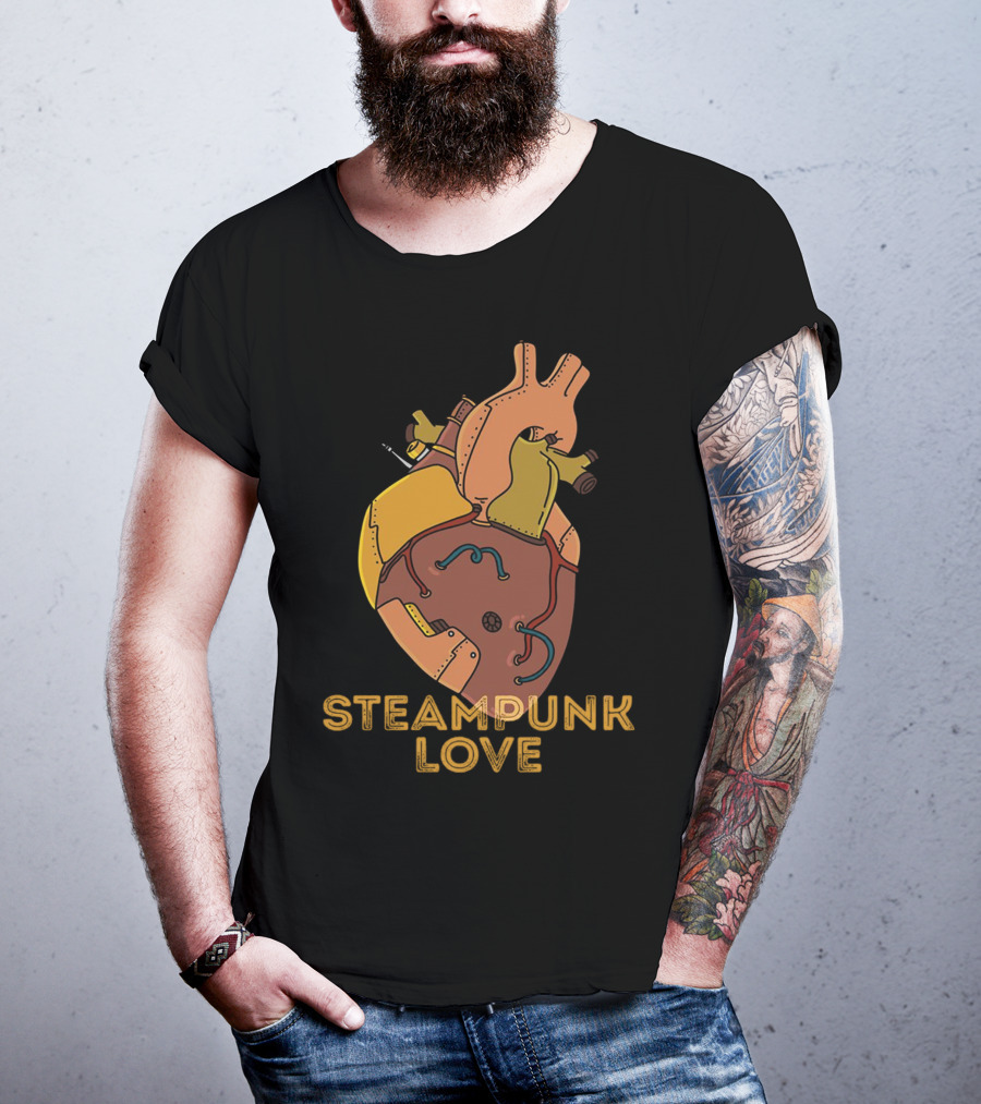 STEAMPUNK LOVE Mechanical Heart T-Shirt