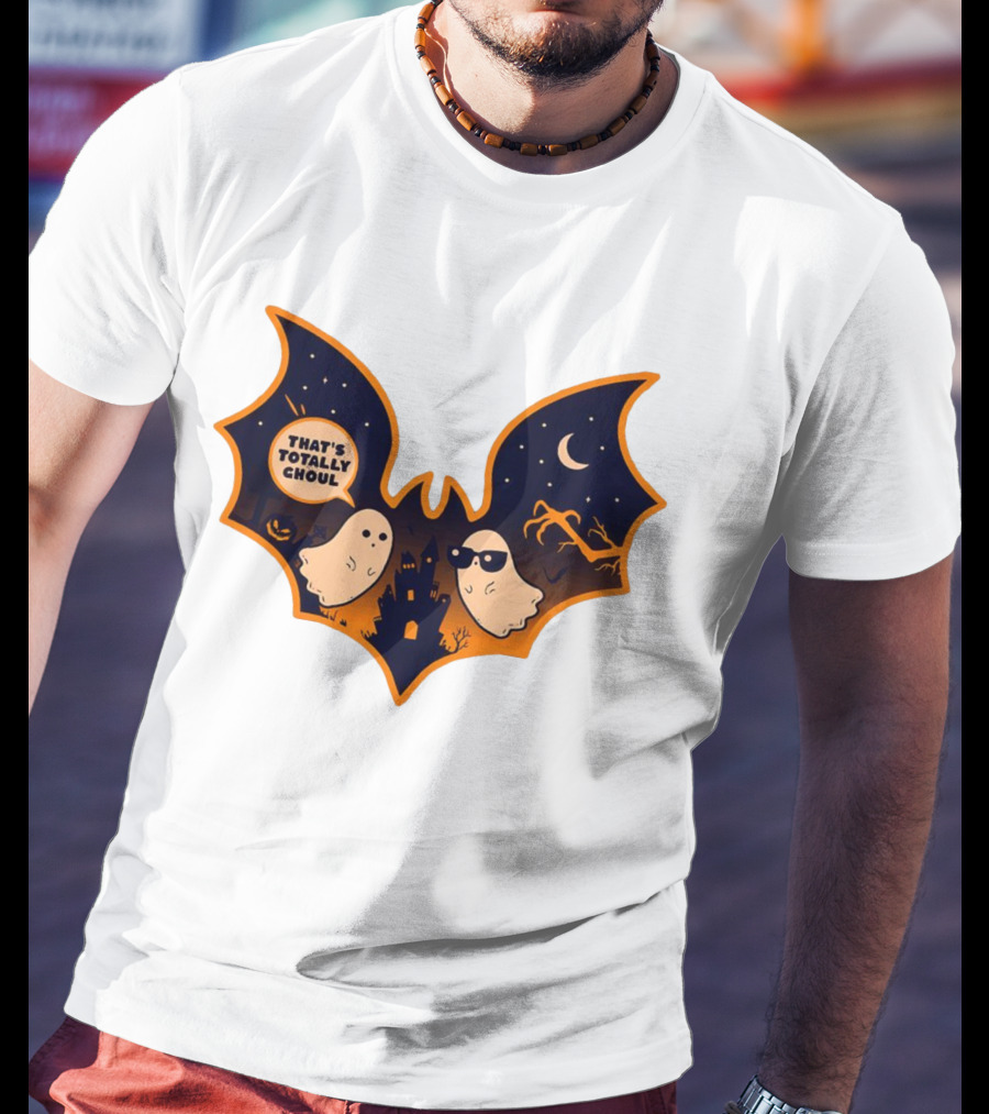 That's Totally Choul Ghosts In Bat Shape With Haunted Castle And Moon T-Shirt
