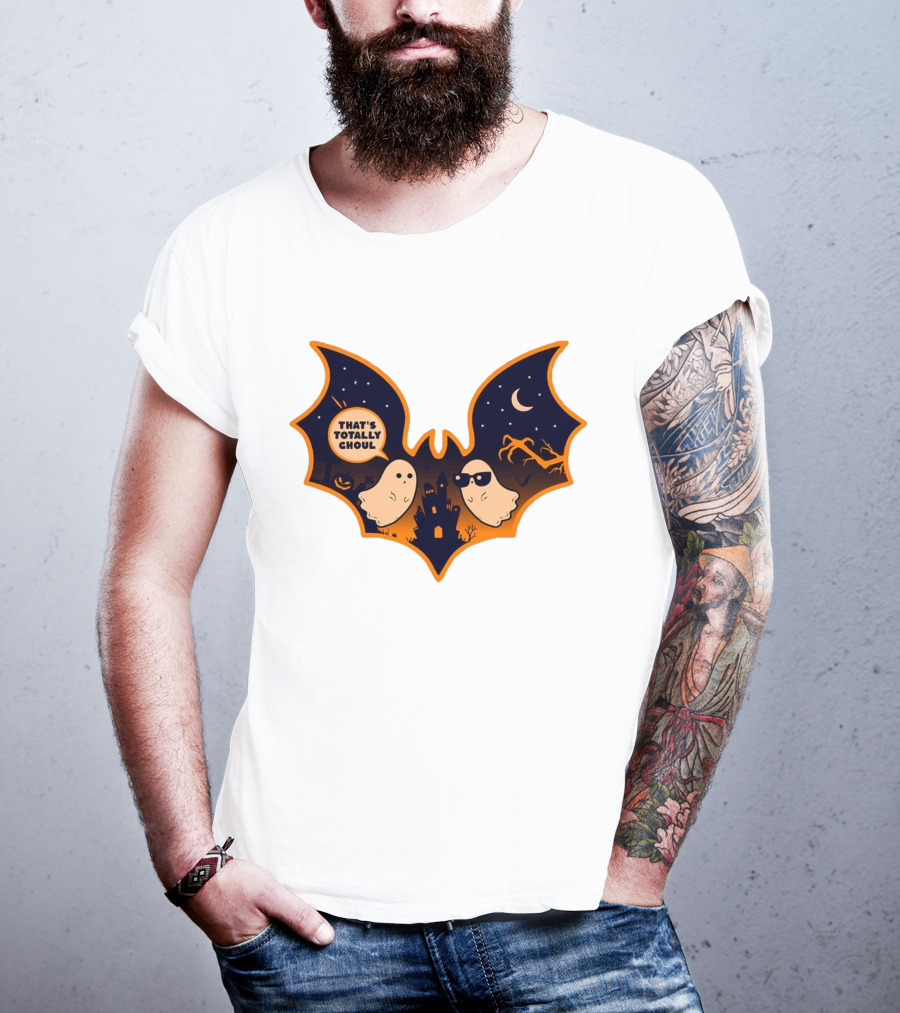 That's Totally Choul Ghosts In Bat Shape With Haunted Castle And Moon T-Shirt