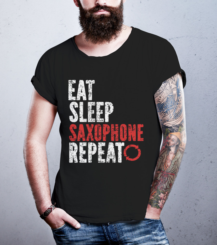 Eat Sleep Saxophone Repeat Halloween T-Shirt