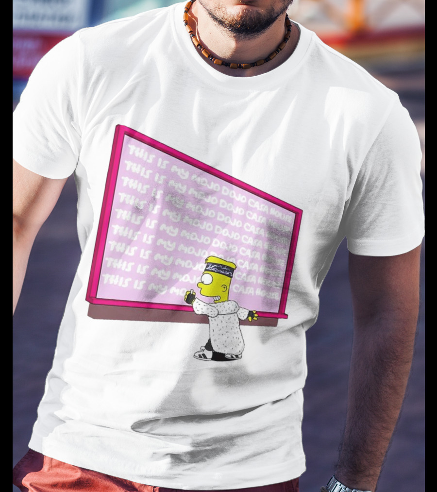 The Simpsons This Is My Mojo Dojo Casa House Bart Simpson Chalkboard Scene T-Shirt