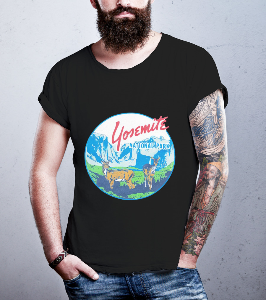 Yosemite National Park Scenic Wildlife With Deer T-Shirt