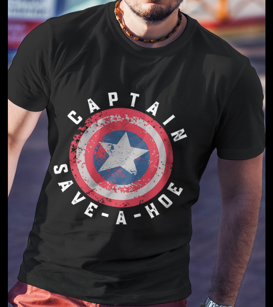 Captain Save A Hoe Shield Star Emblem T-Shirt