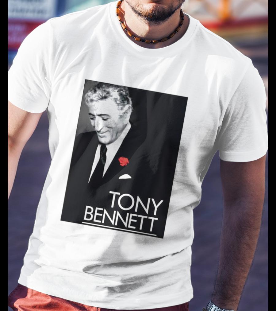 Tony Bennett Thank You For The Memories With Red Rose T-Shirt