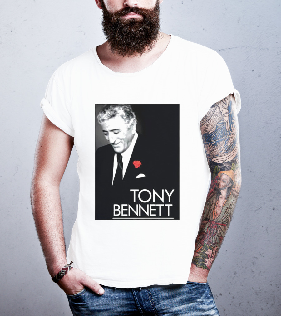 Tony Bennett Thank You For The Memories With Red Rose T-Shirt
