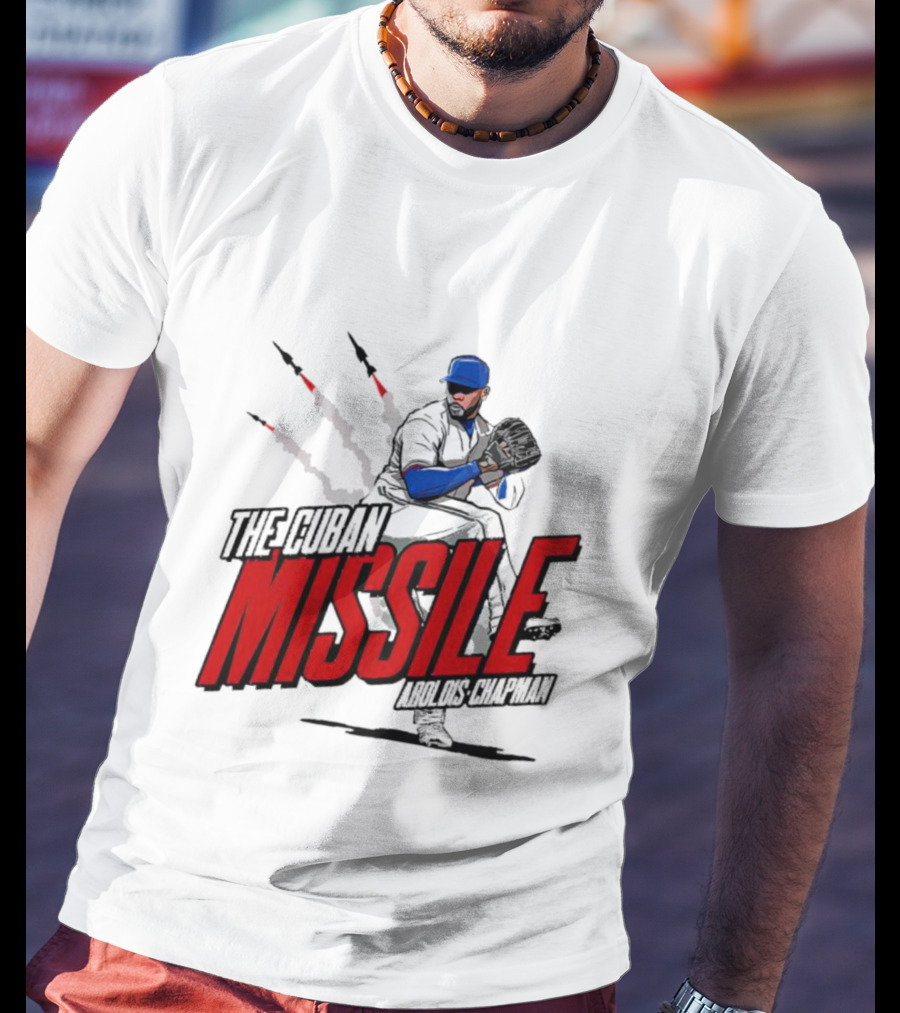 Aroldis Chapman The Cuban Missile Texas MLBPA T-Shirt