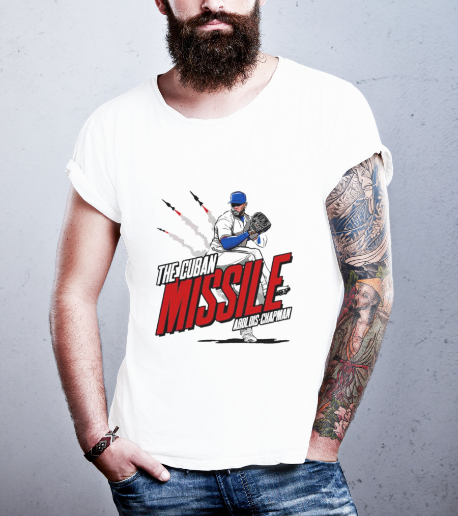 Aroldis Chapman The Cuban Missile Texas MLBPA T-Shirt