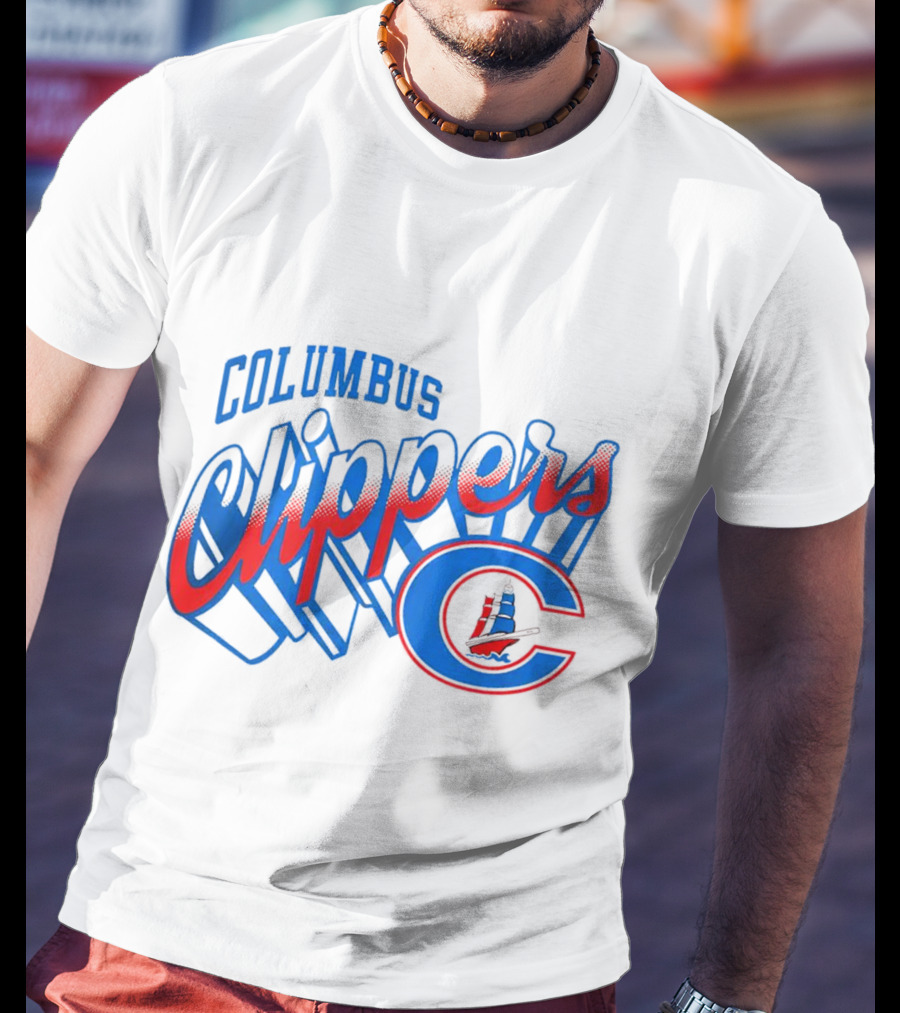 Columbus Clippers 3D Logo Ash Where I’m From T-Shirt