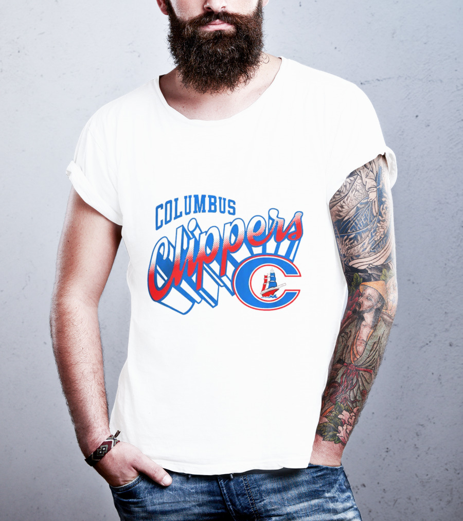 Columbus Clippers 3D Logo Ash Where I’m From T-Shirt