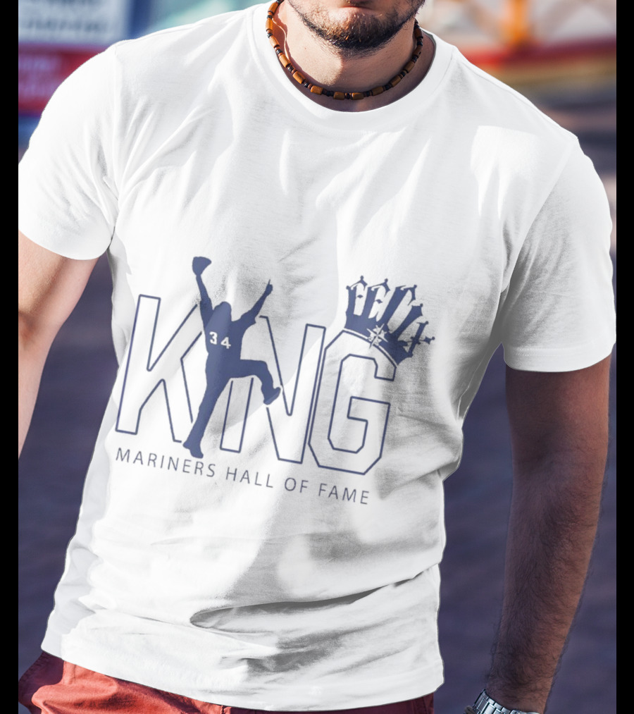 Félix Hernández Mariners Hall Of Fame King 34 T-Shirt