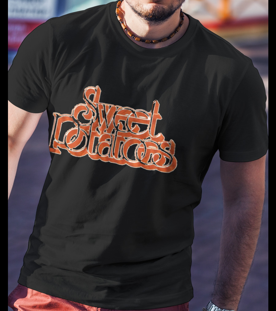 Sweet Potatoes Groovy Vintage Style Typography T-Shirt