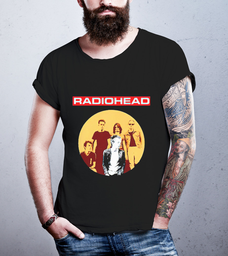RADIOHEAD Band Members Vintage Circle T-Shirt