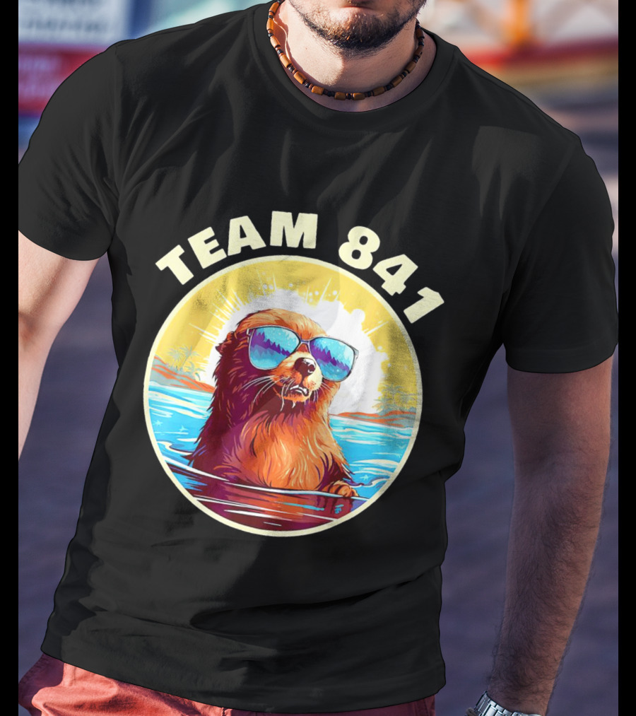 Team 841 Surfing Otter My Way California Sea Otter T-Shirt
