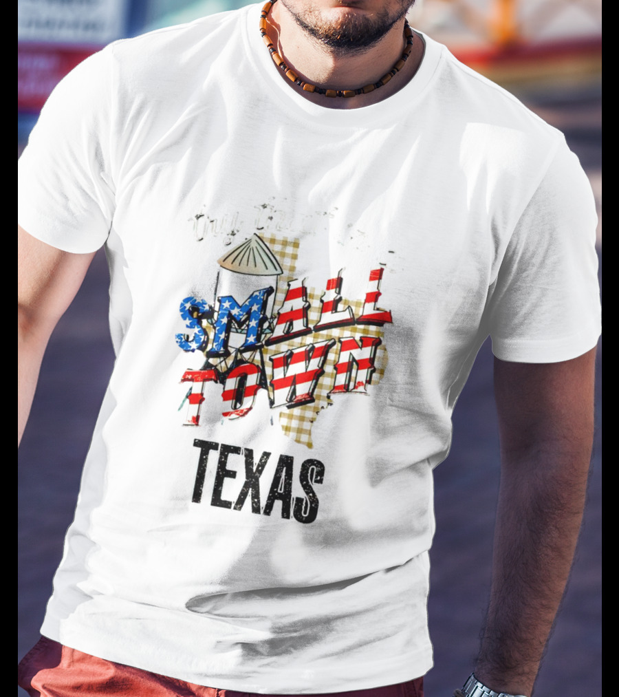 Try That In A Small Town Texas American Flag T-Shirt