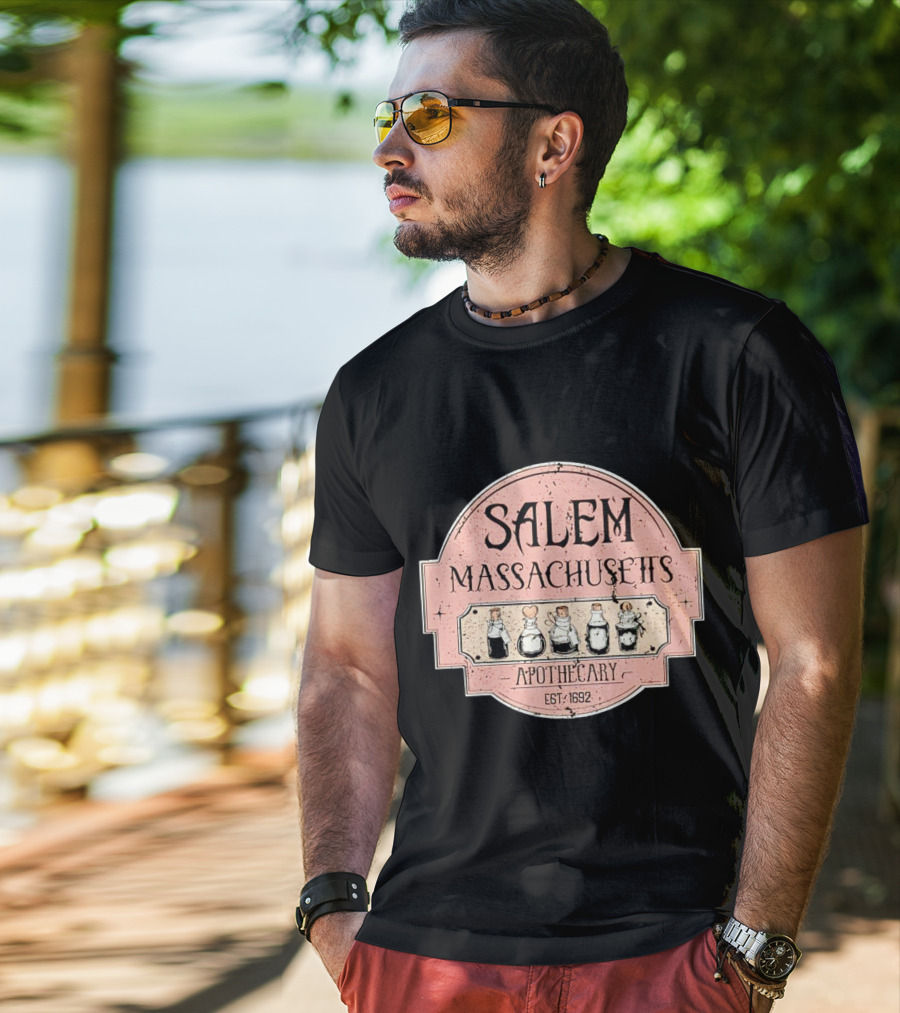 Salem Massachusetts Apothecary Est. 1692 Halloween T-Shirt