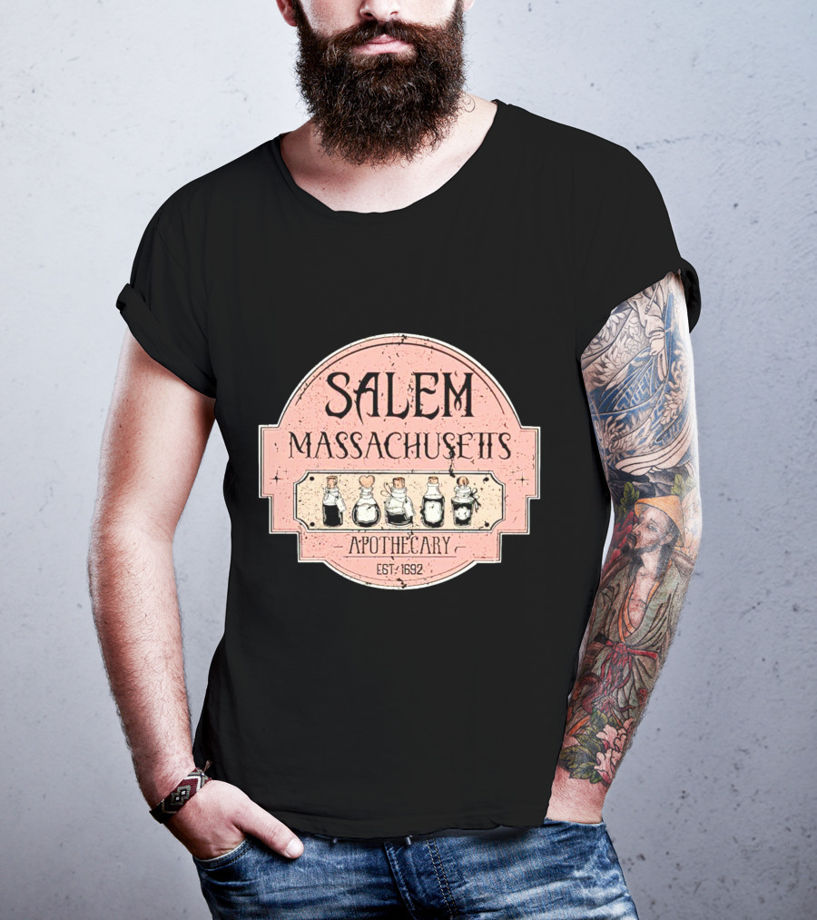 Salem Massachusetts Apothecary Est. 1692 Halloween T-Shirt