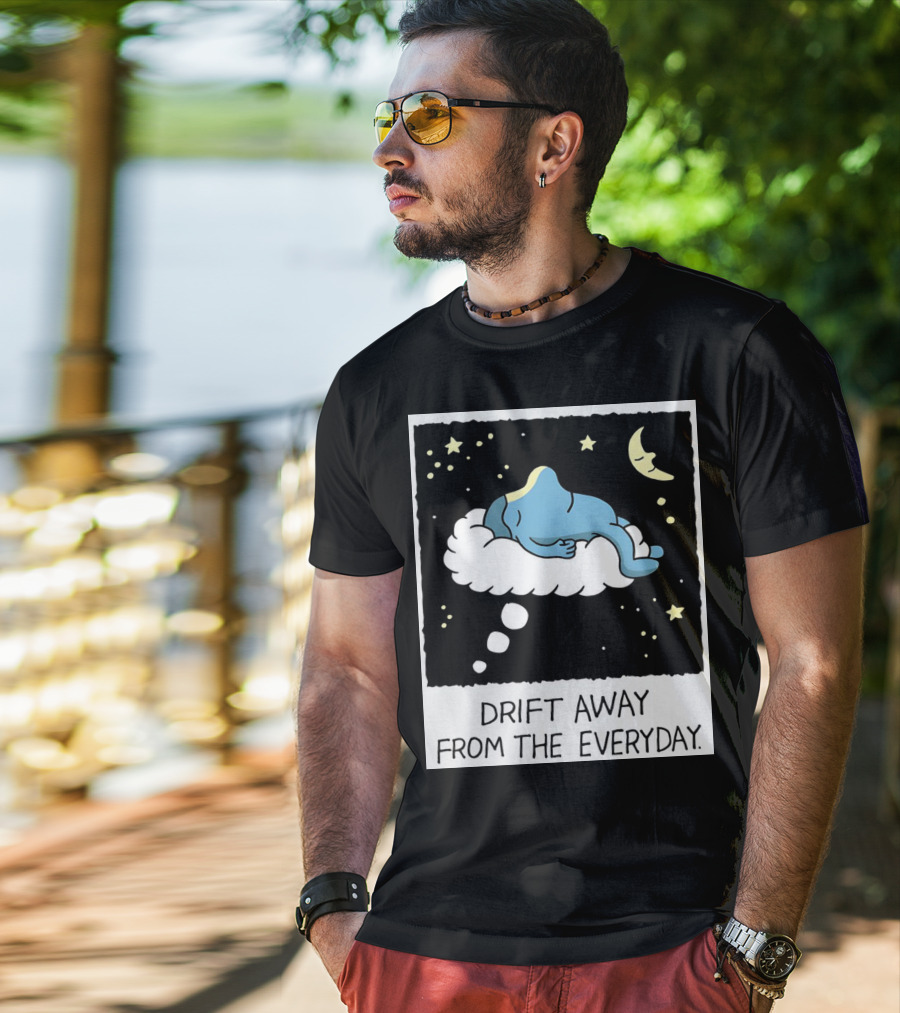 Drift Away From The Everyday Cloud Dreaming Moon And Stars T-Shirt