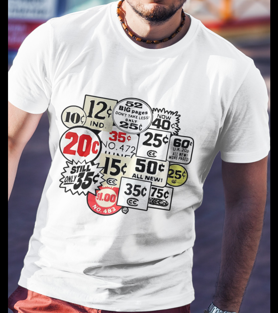 Soundfx Comic Prices 10¢ 12¢ 15¢ 20¢ 25¢ 35¢ 50¢ $1.00 52 Big Pages Collection 60¢ 75¢ 40 New Pages T-Shirt