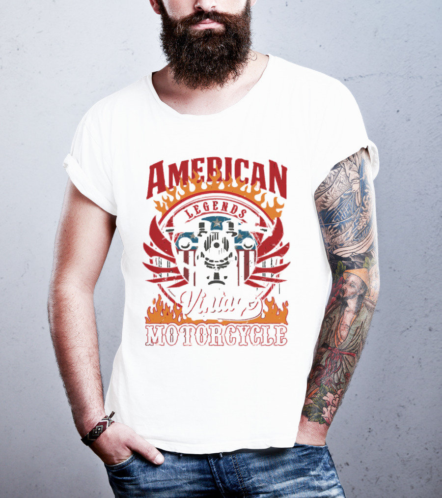 American Legends Vintage Motorcycle T-Shirt