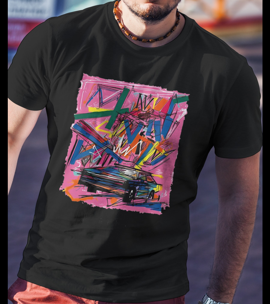 Le Arevey Car Draw Abstract Street T-Shirt