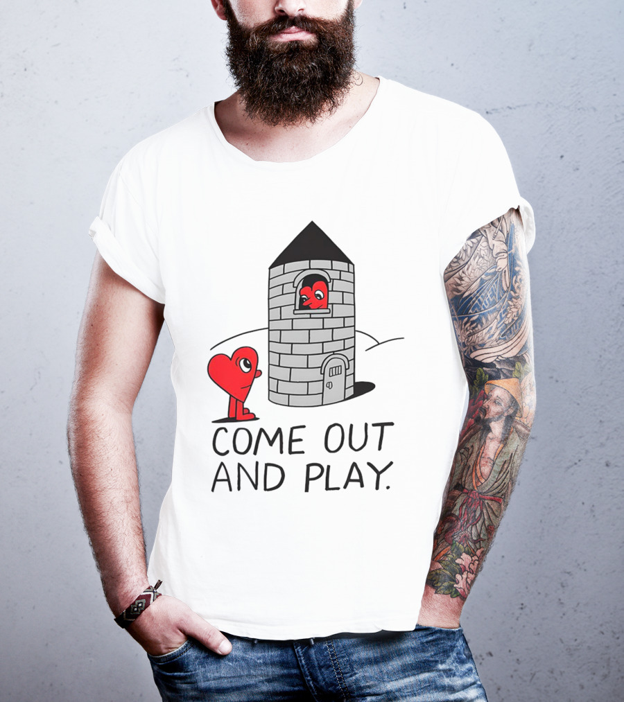 Come Out And Play Heart Characters By Tower T-Shirt