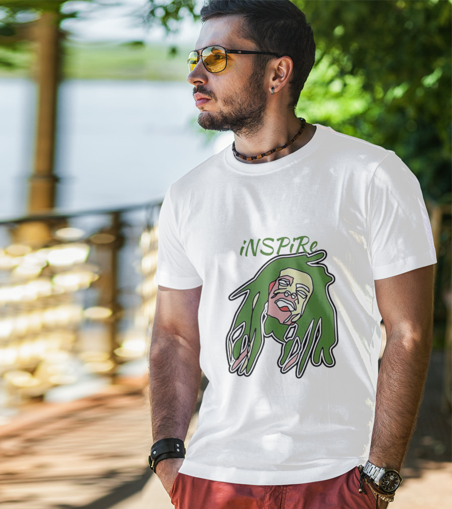 Bob Marley Inspire INSPiRe Green Hair T-Shirt