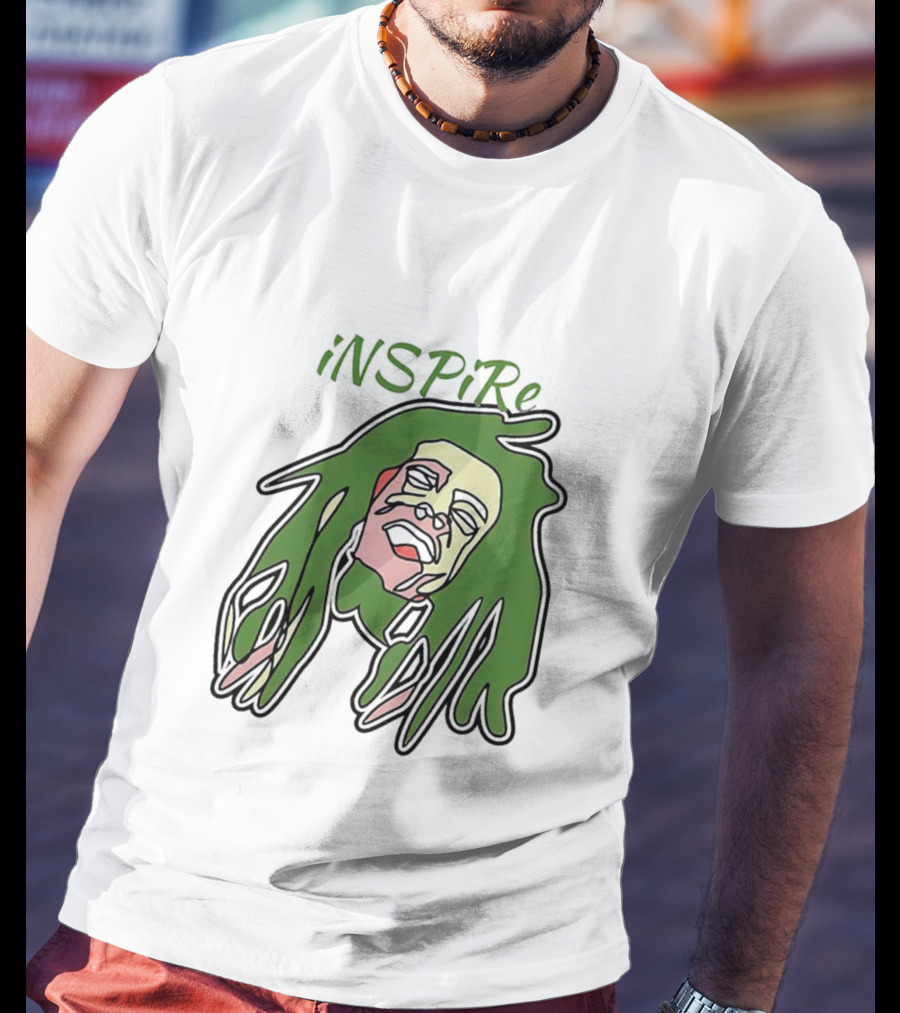 Bob Marley Inspire INSPiRe Green Hair T-Shirt