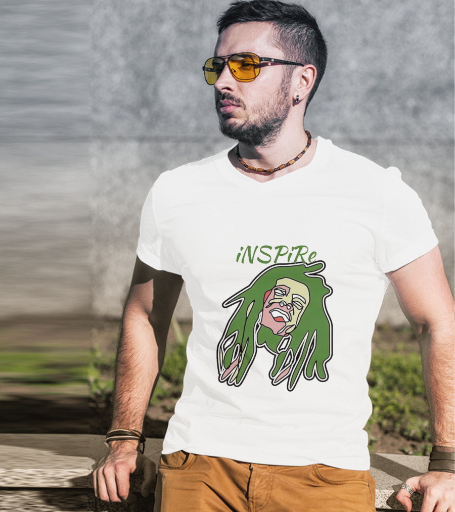 Bob Marley Inspire INSPiRe Green Hair T-Shirt