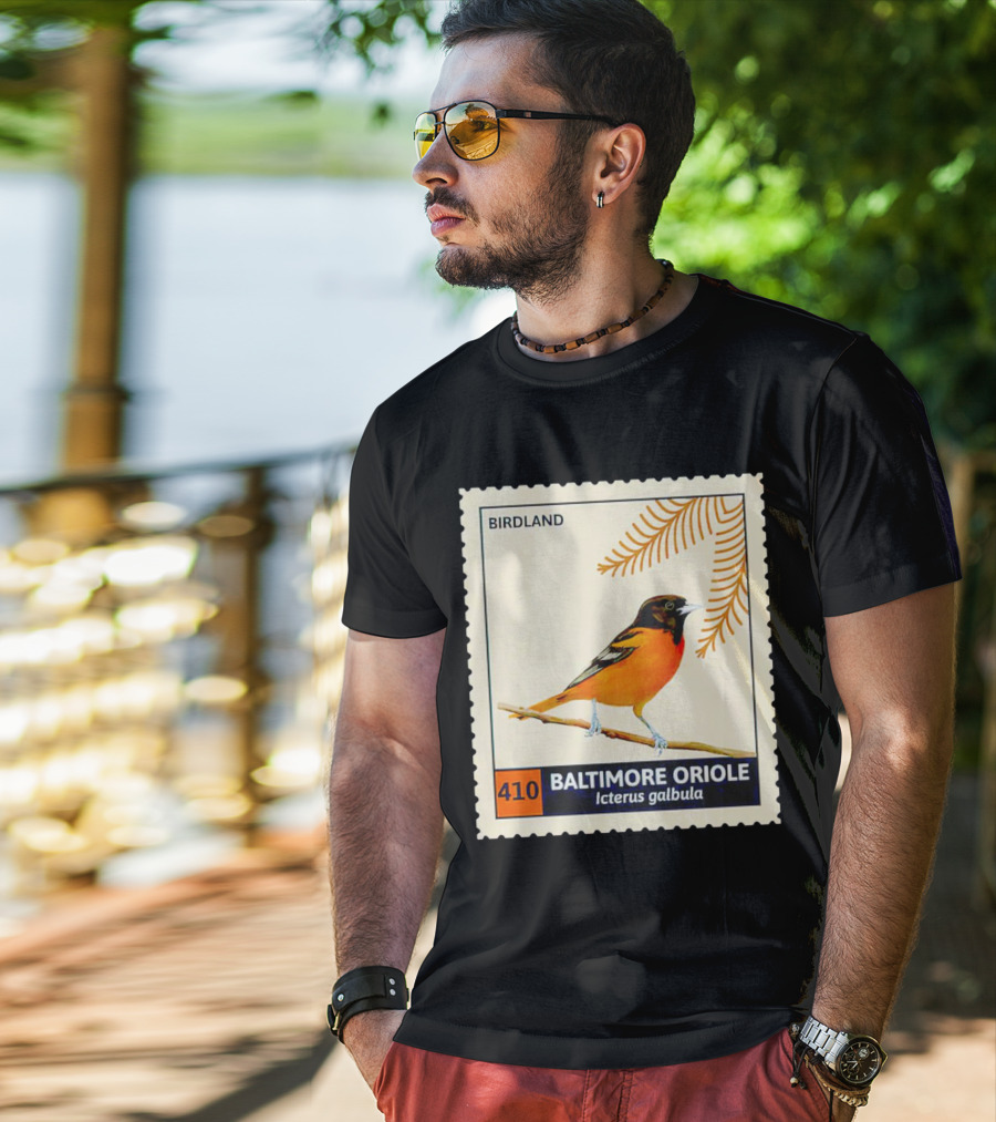 BIRDLAND 410 BALTIMORE ORIOLE Icterus Galbula T-Shirt