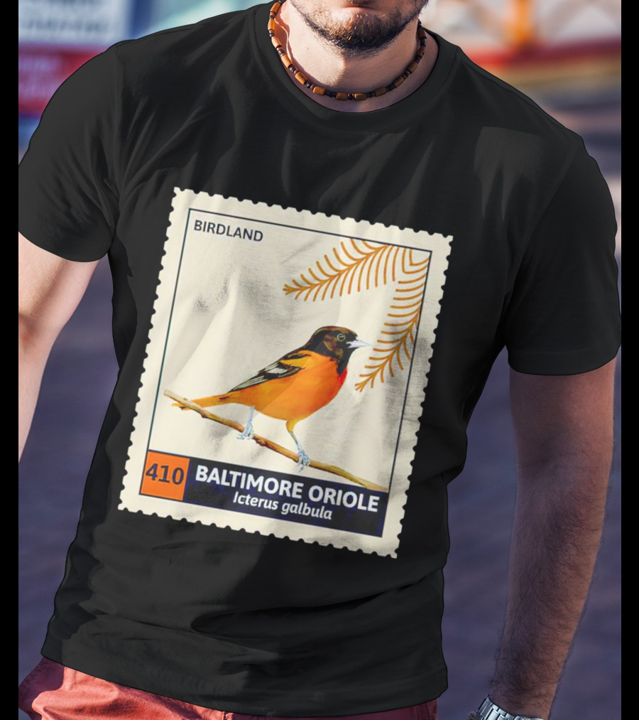BIRDLAND 410 BALTIMORE ORIOLE Icterus Galbula T-Shirt