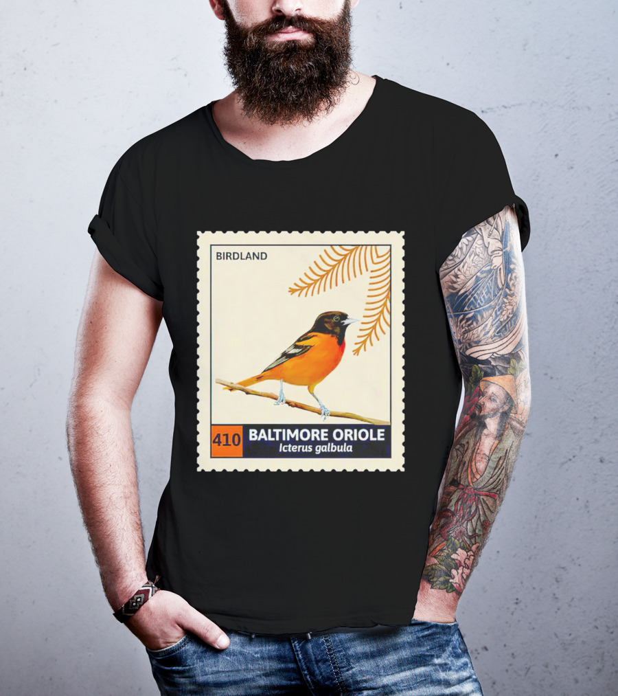 BIRDLAND 410 BALTIMORE ORIOLE Icterus Galbula T-Shirt