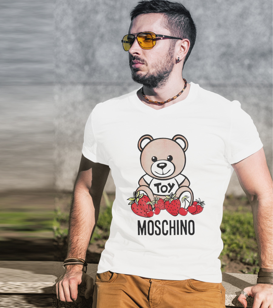 MOSCHINO Toy Bear With Strawberries T-Shirt