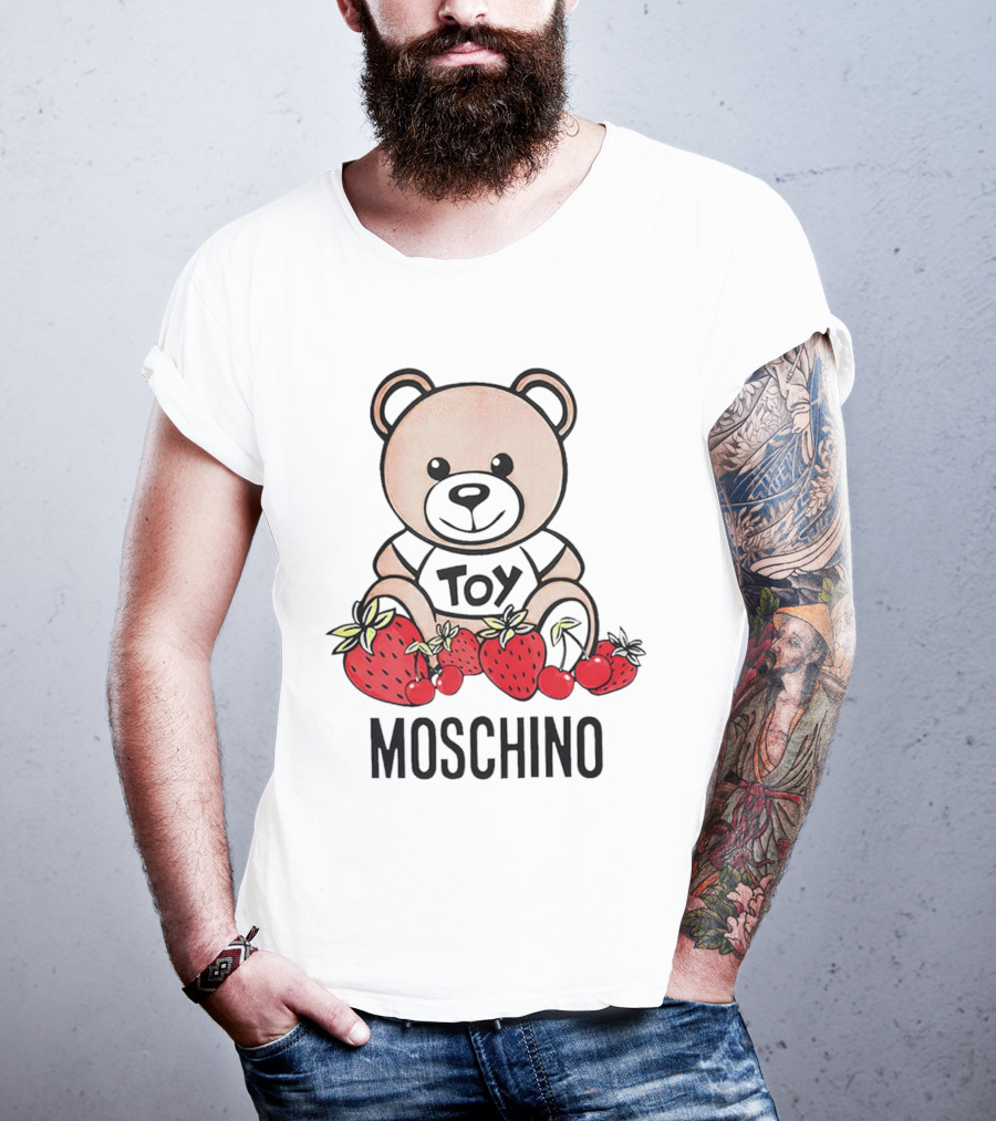 MOSCHINO Toy Bear With Strawberries T-Shirt