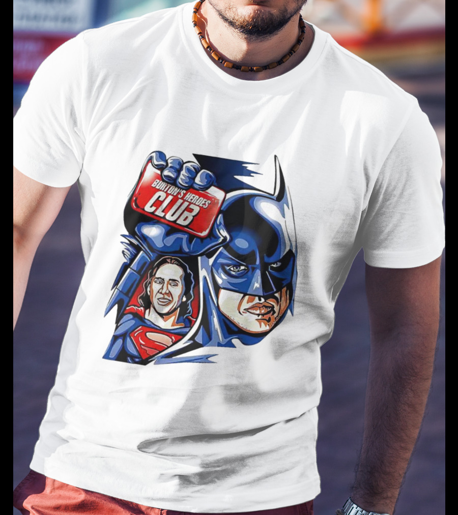 Burton's Heroes Club: Batman Fight Club Featuring Nicolas Cage As Superman T-Shirt