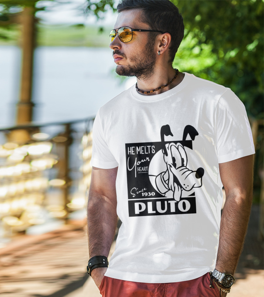 Pluto He Melts Your Heart Since 1930 T-Shirt
