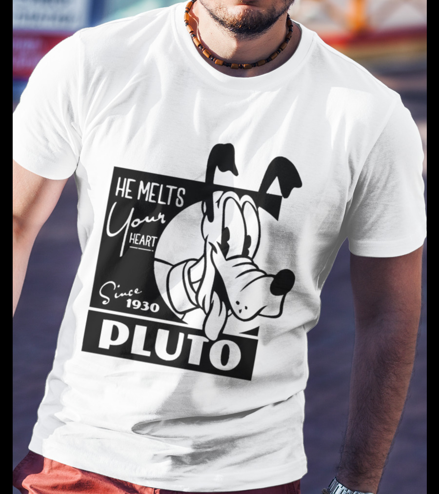 Pluto He Melts Your Heart Since 1930 T-Shirt